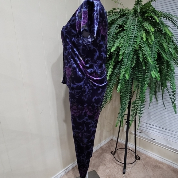 VTG California Dynasty Purple Floral Pajamas Set Women’s Sz M - Picture 13 of 15